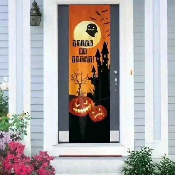 HALLOWEEN Decor Door Banner Made By Promark 84x24 Inch Reusable Washable NEW - Picture 2 of 6